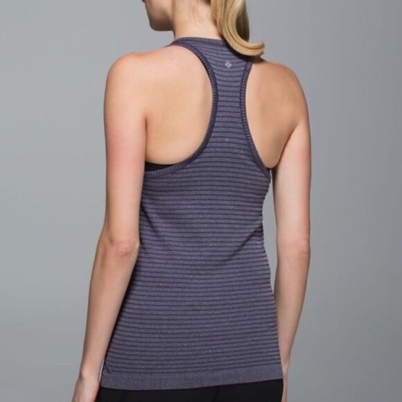 Lululemon Run: Swiftly Tech Tank
Rugby Stripe Tonal Heathered Black Grape Size 2 - Picture 2 of 10